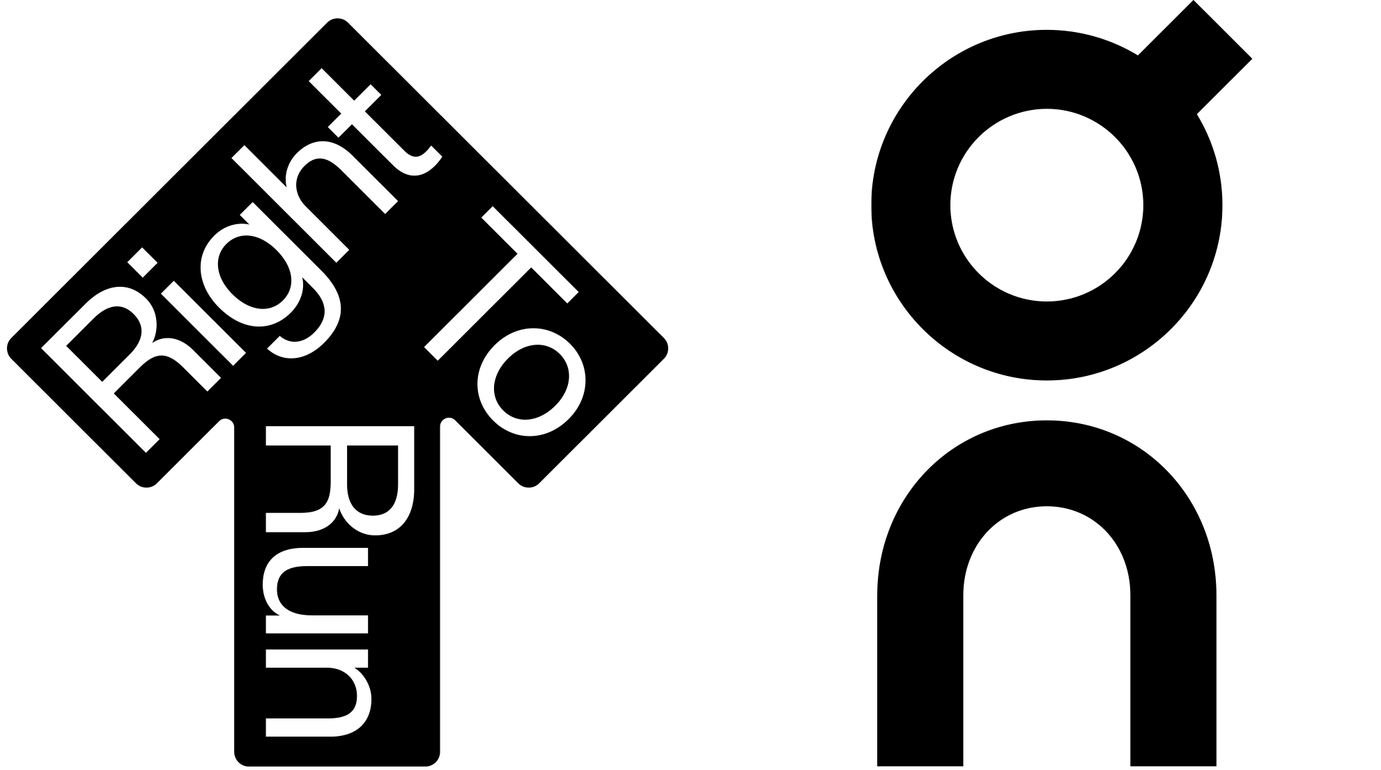 Right to Run partnership with On logo